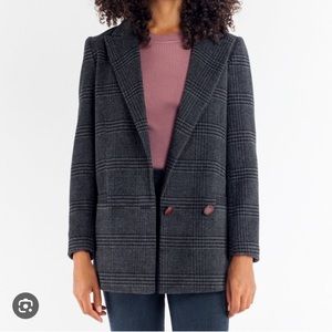 NWT Ganni Woodside Blazer Ebony Melange Sz 38